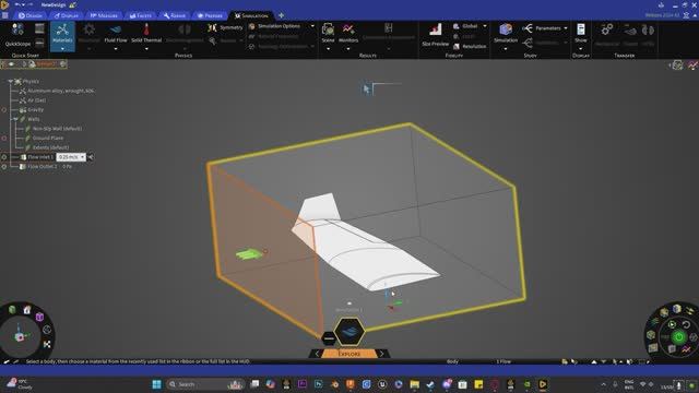 CFD моделирование внешней задачи обтекания крыла самолета в ANSYS Discovery