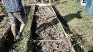 Подготовка грядки под посадку озимого чеснока.