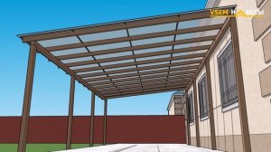 Терраса к дому из монолитного поликарбоната / Всем Нав