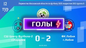 12 тур | СШ Центр Футбола-2 - ФК Лобня (ГОЛЫ) (04.09.2025)