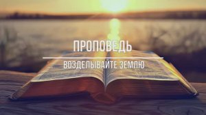 Проповедь - Возделывайте землю