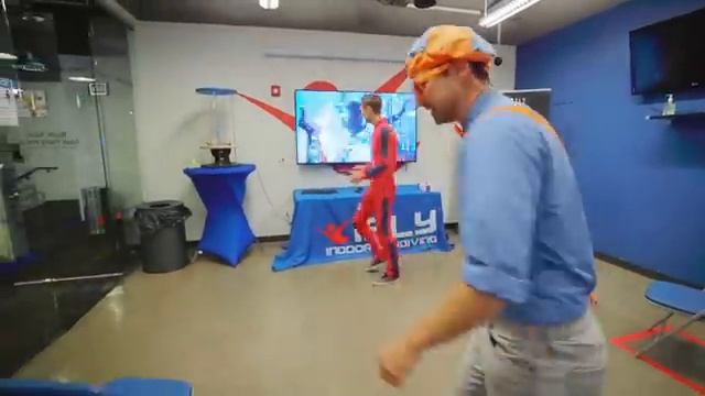 Blippi Goes Indoor Skydiving Fun and Educational Videos For Kids