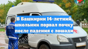 В Башкирии 14-летний школьник порвал почку после падения с лошади