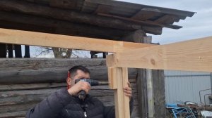 НАВЕС ЗА ОДИН ДЕНЬ СВОИМИ РУКАМИ! Навес из досок на КОН