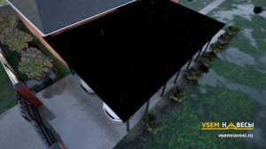 Односкатный навес 10 на 6 из профильной трубы и металло?