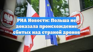 РИА Новости: Польша не доказала происхождение сбитых над страной дронов