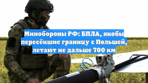 Минобороны РФ: БПЛА, якобы пересёкшие границу с Польшей, летают не дальше 700 км