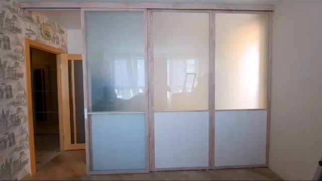Раздвижная межкомнатная перегородка. Алюминиевый про смотреть онлайн