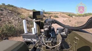❗⚔💥⚡Кадры штурма украинских позиций с применением наземного робототехнического комплекса «Курьер».