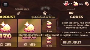 Коды на кнобзы, и на звёздную пыльцу в Roblox Doors