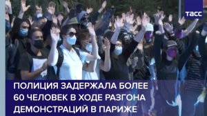 Полиция задержала более 60 человек в ходе разгона демонстраций в Париже