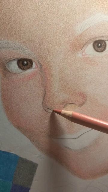 Портрет цветными карандашами 