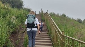 Камчатка, Мишенная сопка в туман с маленьким ребенком, 23 июля 2025г.