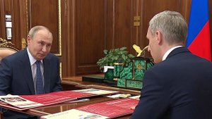 Владимир Путин провел встречу с губернатором Смоленской области Василием Анохиным
