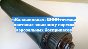 «Калашников»: ЦНИИточмаш поставил заказчику партию аэрозольных боеприпасов