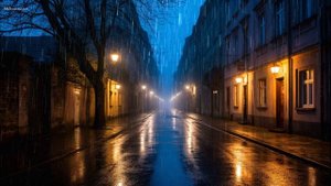 5-часовая LO FI музыка и НОЧНОЙ ДОЖДЬ с громом | Улицы города для учебы, релакса и сна