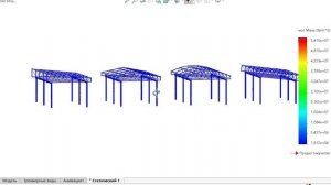 Навес из профильной трубы "облегченный"