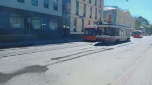 Нижегородский трамвай. Поездка на трамвае 71-415Р, по "Городскому кольцу"