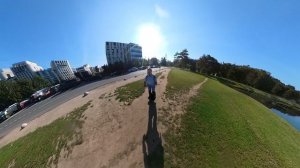 Поездка на моноколесе вдоль гребного канала. 10 сентября 2025 Санкт-Петербург.