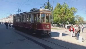 Нижегородский трамвай. Поездка на музейном трамвае КМ № 162, по улице Рождественской