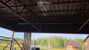 Навес с хозблоком односкатный из профлиста