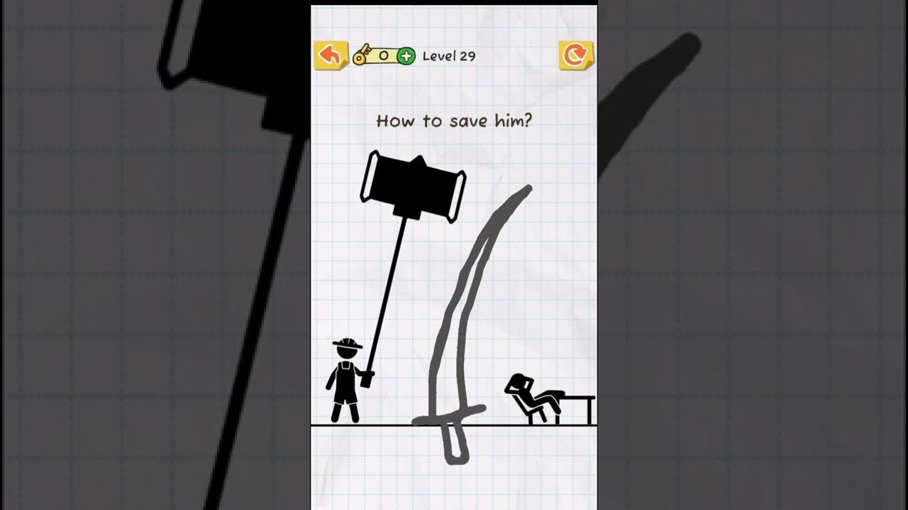 Draw 2 Save 29 level, How to save him? #головоломки #решение #ответы #draw2save #shorts