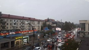 Проспект Шамиля. Махачкала. Дождь гроза
