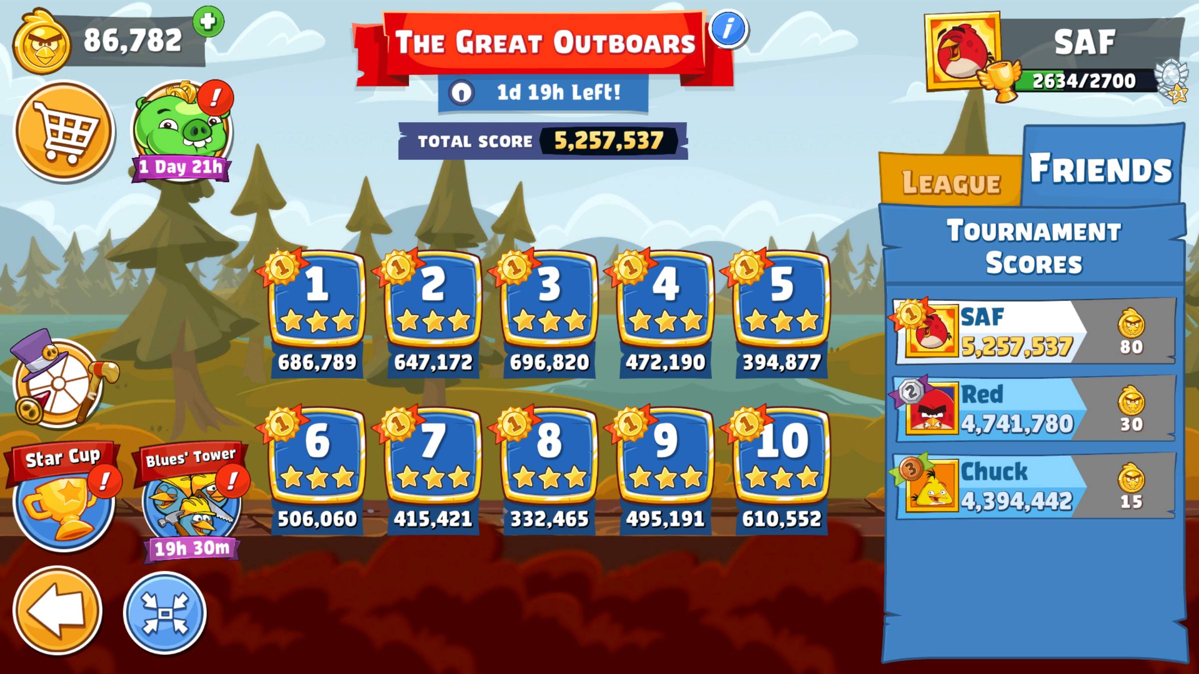 Angry Birds Friends. The Great Outboars (11.09.2025). Все уровни 3 звезды. Прохождение от SAFa