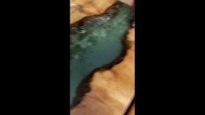 Комплект мебели из слэбов карагача и эпоксидной смолы для кухни