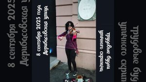 Уличная скрипка на Дерибасовской улице.