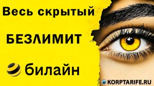 Весь скрытый Безлимит Билайн. 2025.vs