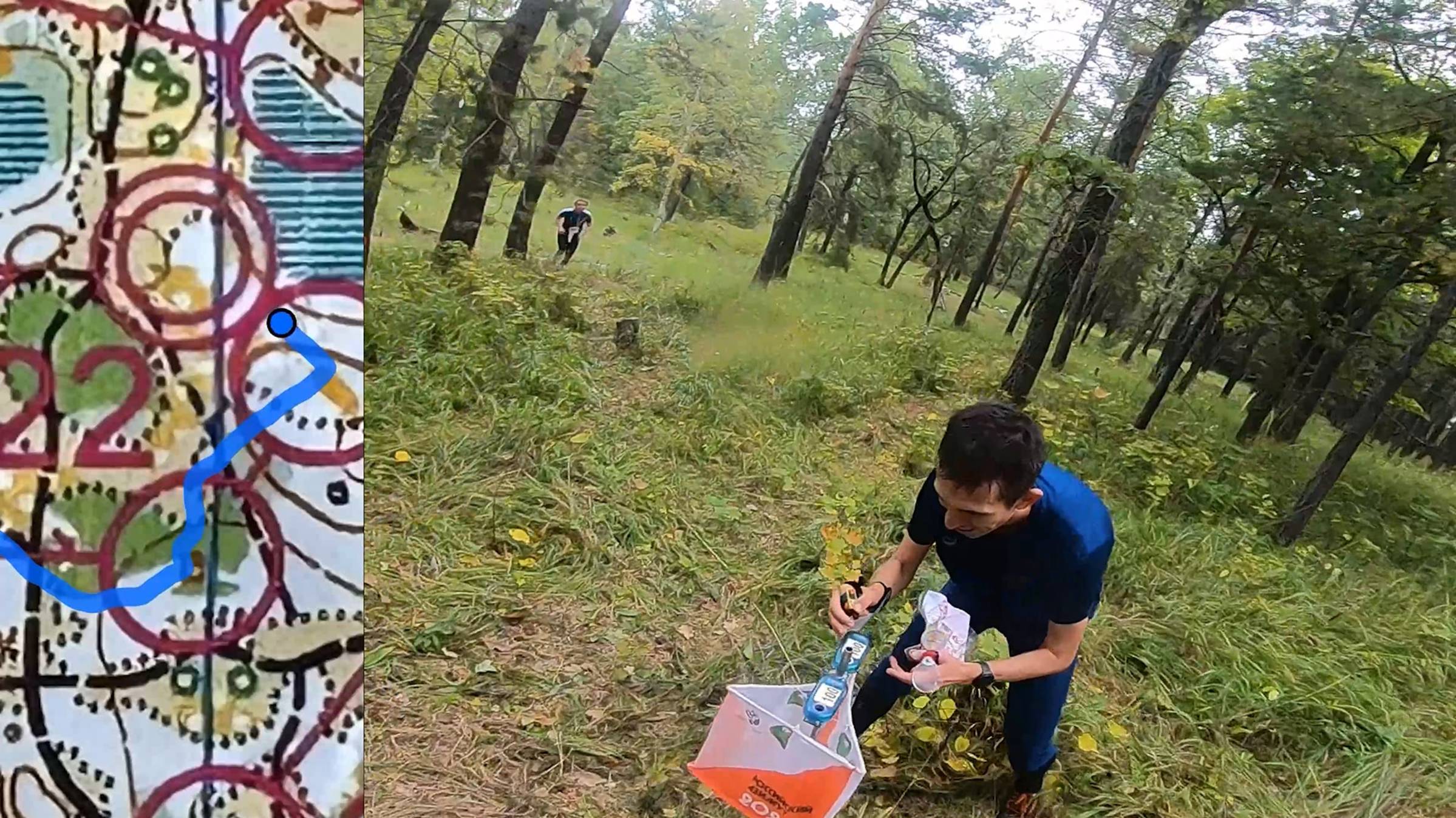 Классика 8км Памяти друзей п. Силикатный  Headcam orienteering 94