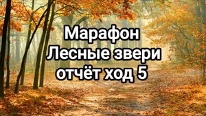 Марафон Лесные звери-отчёт ход 5