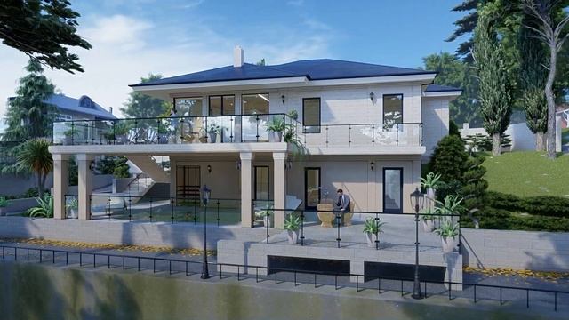 Второй вариант проекта частного летнего дома в г. Сочи смотреть онлайн