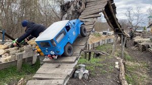 Toyota land cruiser преодоление препятствий на трофи трассе в Дрезгалово,rc Drezgalovo
