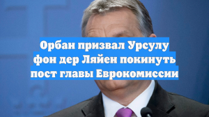 Орбан призвал Урсулу фон дер Ляйен покинуть пост главы Еврокомиссии