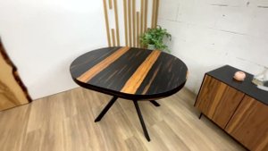 Раздвижной стол Лофт из Эбена Африканского