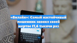 «Билайн»: Самый настойчивый мошенник звонил своей жертве 17,6 тысячи раз