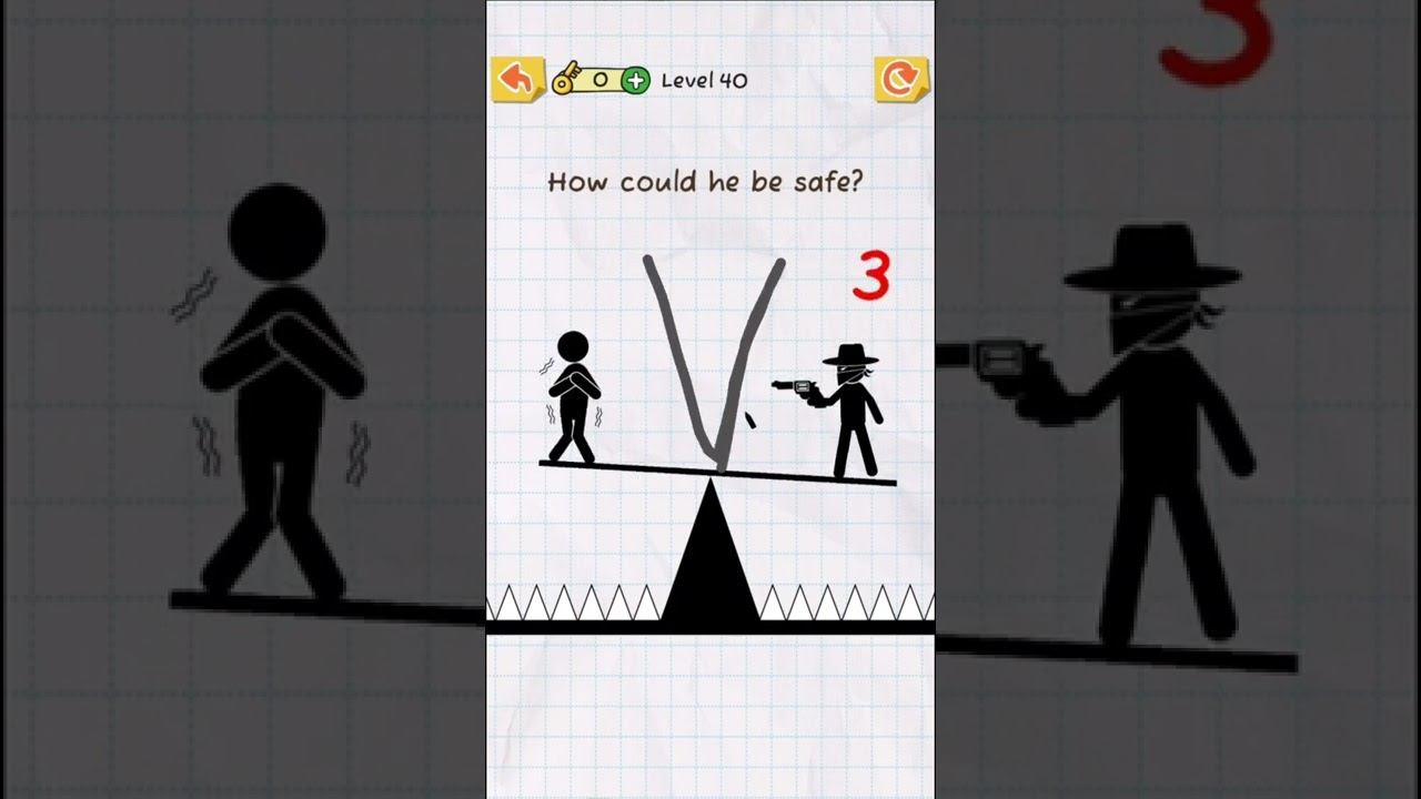Draw 2 Save 40 level, How coult he be safe? #shorts #shortsdraw2save  #головоломки #решение #ответы