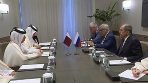 С.В.Лавров и Министр иностранных дел Катара Султан Бен Саад Аль-Мурейхи, Сочи, 11 сентября 2025