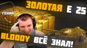 ЗОЛОТАЯ E 25 | BLOODY ВСЁ ЗНАЛ! | БЕРЁМ ПЕРВУЮ ОТМЕТКУ | МИР ТАНКОВ