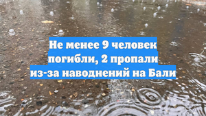 Не менее 9 человек погибли, 2 пропали из-за наводнений на Бали