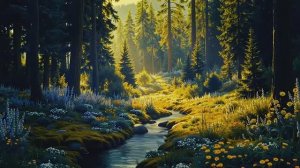 Звук журчащего ручья. Звуки дикой природы для медитации, сна или релаксации.