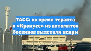 ТАСС: во время теракта в «Крокусе» из автоматов боевиков вылетали искры