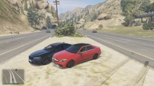 W212 AMG vs BMW M5 F90 мерин против бмв на горе чилиад--на седанах по бездорожью в гта 5-моды в GTAV