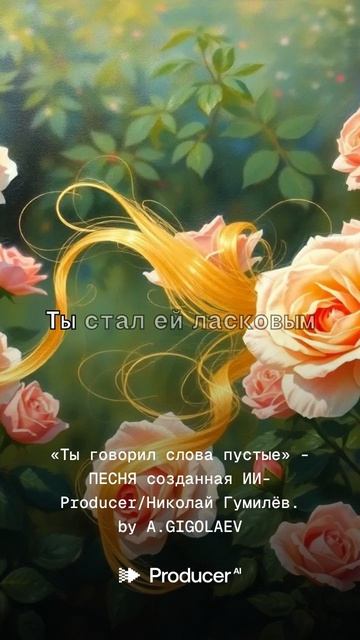 «Ты говорил слова пустые» - ПЕСНЯ созданная ИИ-ProducerНиколай Гумилёв