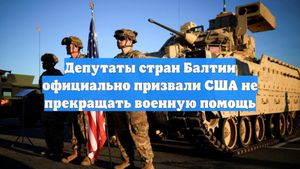 Депутаты стран Балтии официально призвали США не прекращать военную помощь
