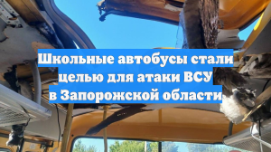 Школьные автобусы стали целью для атаки ВСУ в Запорожской области