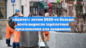 «Авито»: летом 2025-го больше всего выросли зарплатные предложения для дворников