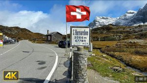 🚗 SmartTV 4К ➤🌄 W: Прохождение перевала Сан-Бернардино в Швейцарских Альпах! Дубль со звуком и 777